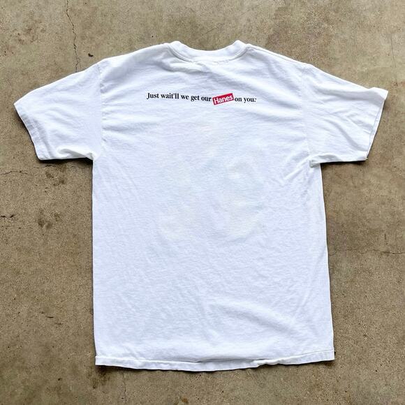 Vintage 90s Hanes Hand Prints Promo T-Shirt Large - Picture 4 of 6